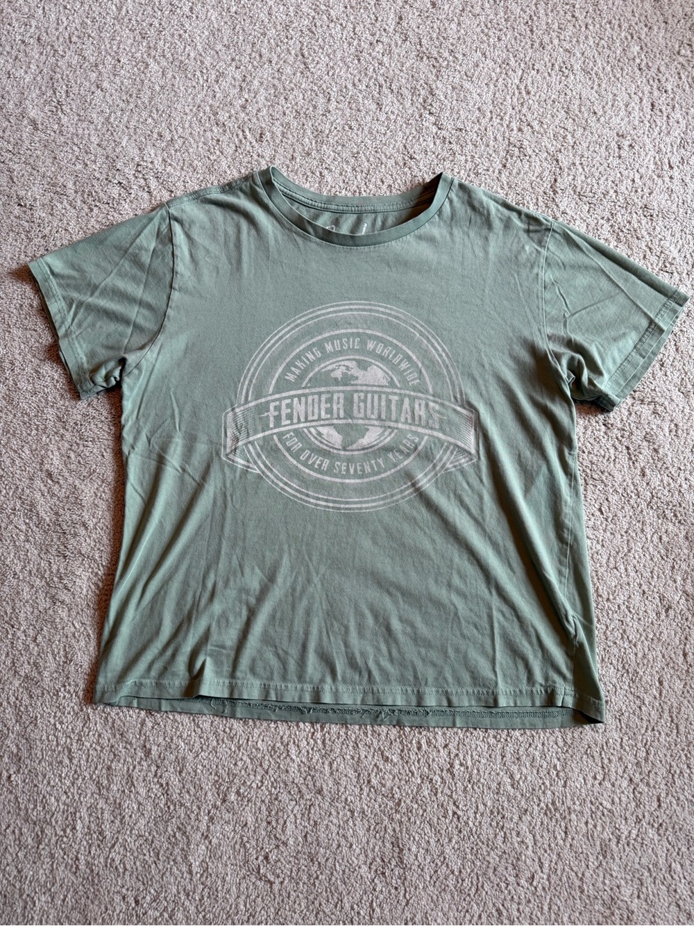 Fender Sage Green Logo T‑Shirt